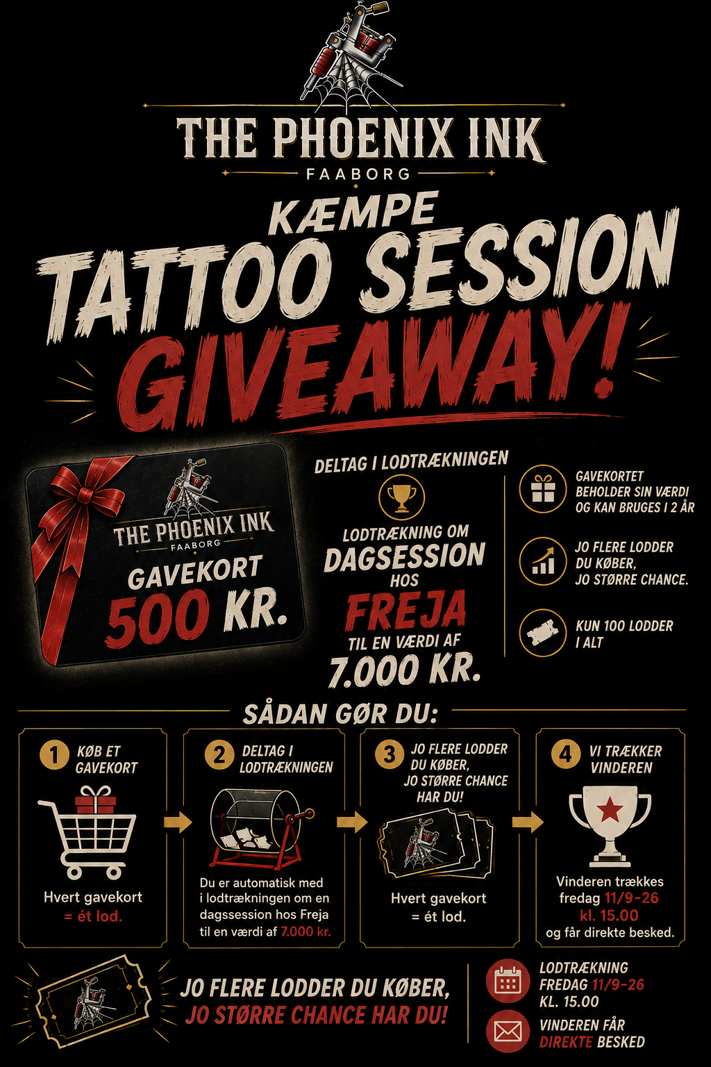 Gavekort fra The Phoenix Ink