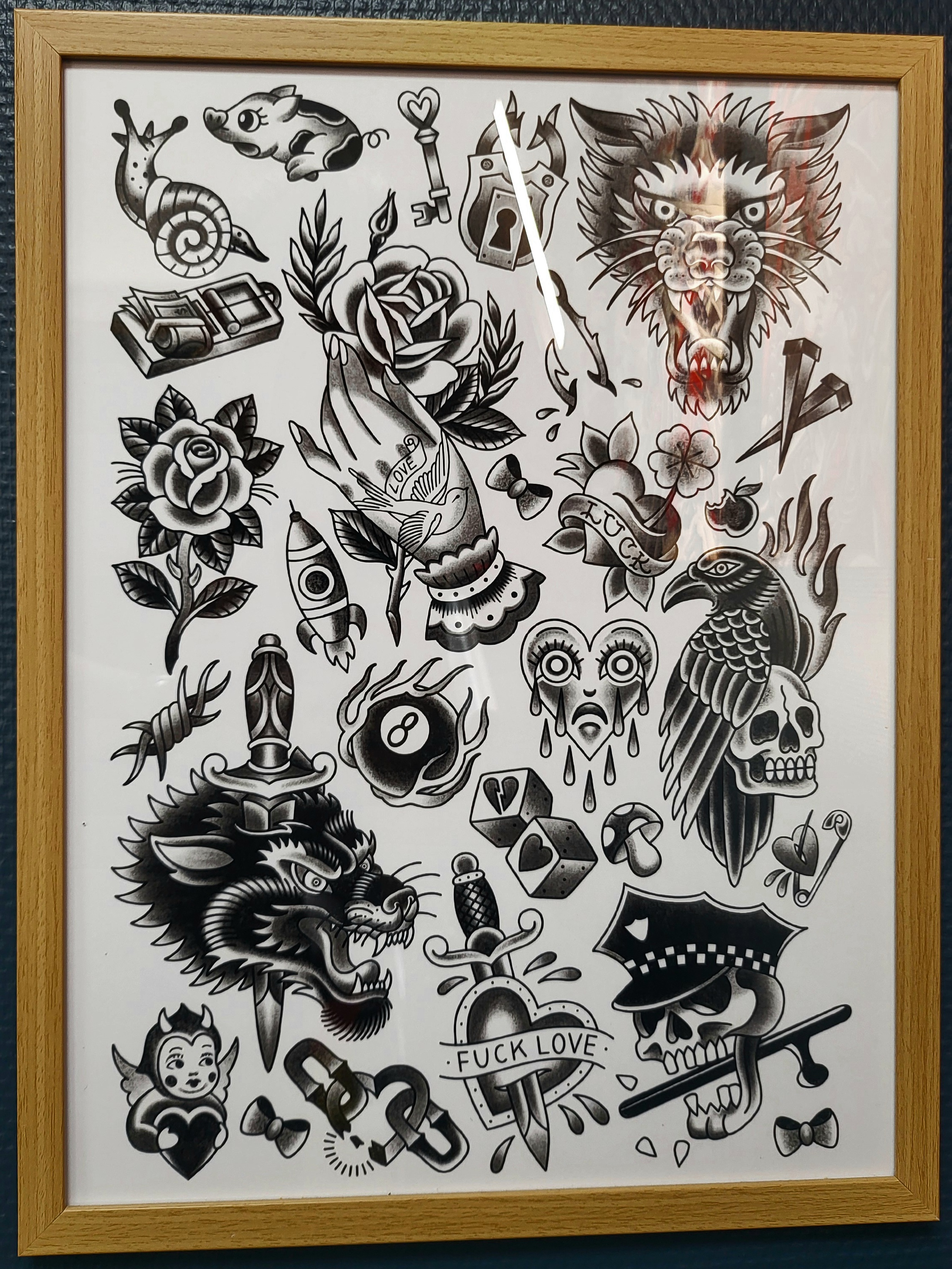 Print i ramme - Traditional Tattoo´s